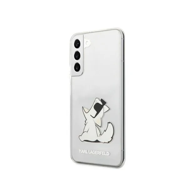 Husa Cover Karl Lagerfeld TPU Choupette Eat pentru Samsung Galaxy S22 Plus Clear