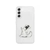 Husa Cover Karl Lagerfeld TPU Choupette Eat pentru Samsung Galaxy S22 Plus Clear