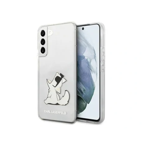 Husa Cover Karl Lagerfeld TPU Choupette Eat pentru Samsung Galaxy S22 Plus Clear