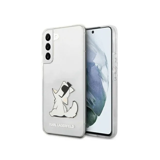 Husa Cover Karl Lagerfeld TPU Choupette Eat pentru Samsung Galaxy S22 Plus Clear