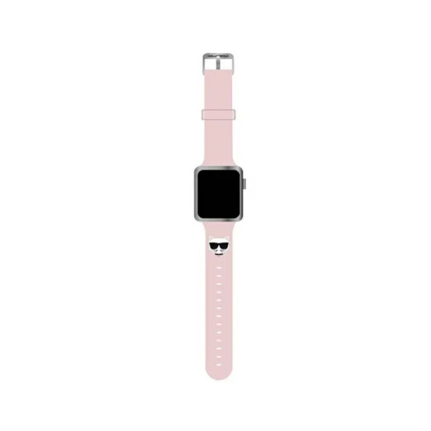 Curea Karl Lagerfeld Choupette pentru Apple Watch 38/40mm Pink