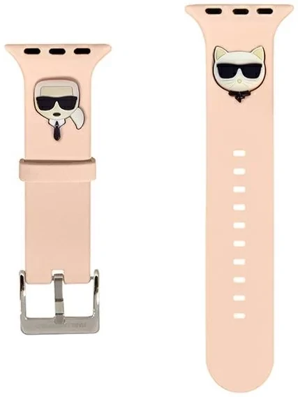 Curea Karl Lagerfeld Choupette pentru Apple Watch 42/44mm Pink thumb