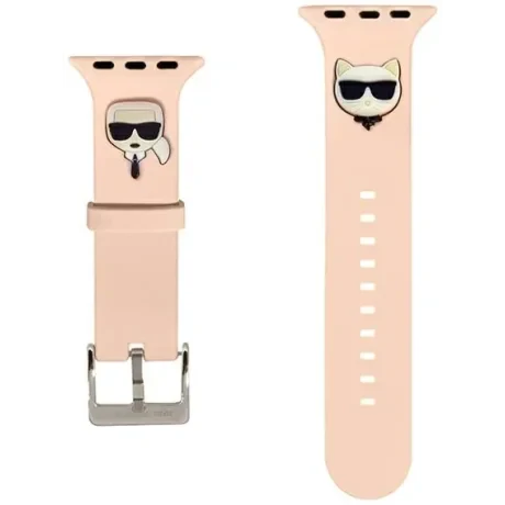 Curea Karl Lagerfeld Choupette pentru Apple Watch 42/44mm Pink