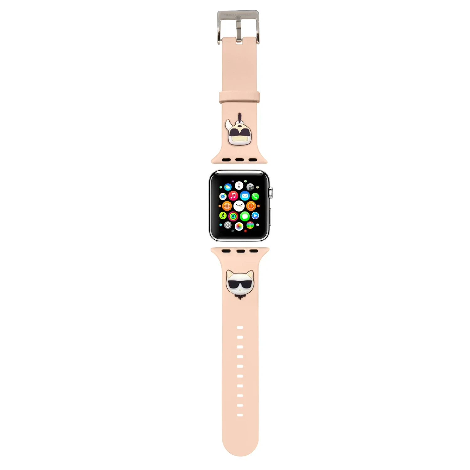 Curea Karl Lagerfeld Choupette pentru Apple Watch 42/44mm Pink thumb