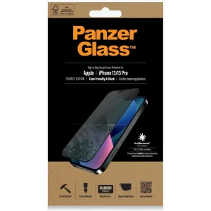Folie Sticla Panzer Privacy Case Friendly pentru iPhone 13/13 Pro Negru