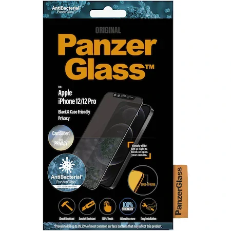 Folie Sticla Panzer Privacy pentru iPhone 12/12 Pro Negru thumb
