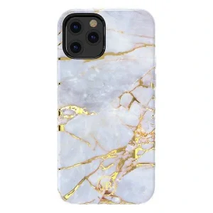 Husa Cover Kingxbar Marble pentru iPhone 11 Pro Alb
