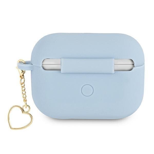 Husa Airpods Guess Silicone Charm Heart pentru Airpods Pro Blu thumb