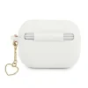 Husa Airpods Guess Silicone Charm Heart pentru Airpods Pro White