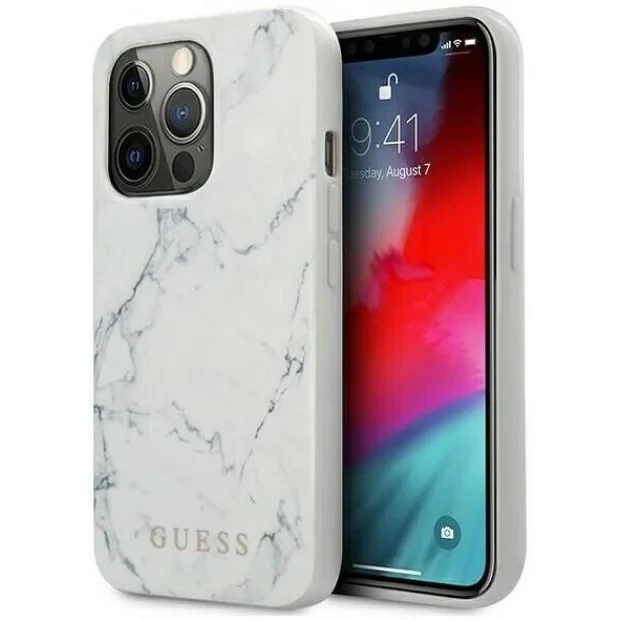 Husa Cover Guess Marble pentru iPhone 13 Pro White