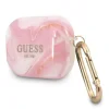 Husa Airpods Guess Shiny Marble pentru Airpods Pro Pink