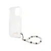 Husa Cover Guess PC Script Pentru iPhone 13 Pro Max Transparent White Pearls