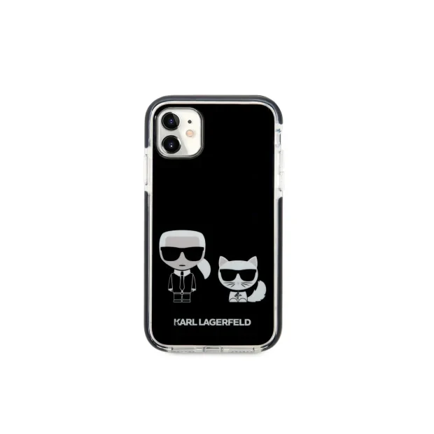 Husa Cover Karl Lagerfeld TPE Karl and Choupette pentru iPhone 11 Black