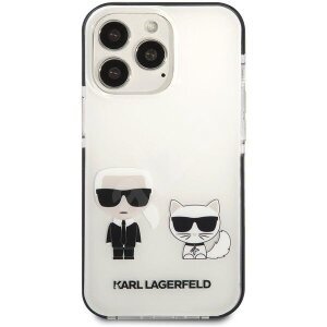 Husa Cover Karl Lagerfeld TPE Karl &amp;Choupette pentru iPhone 13 Pro Max White