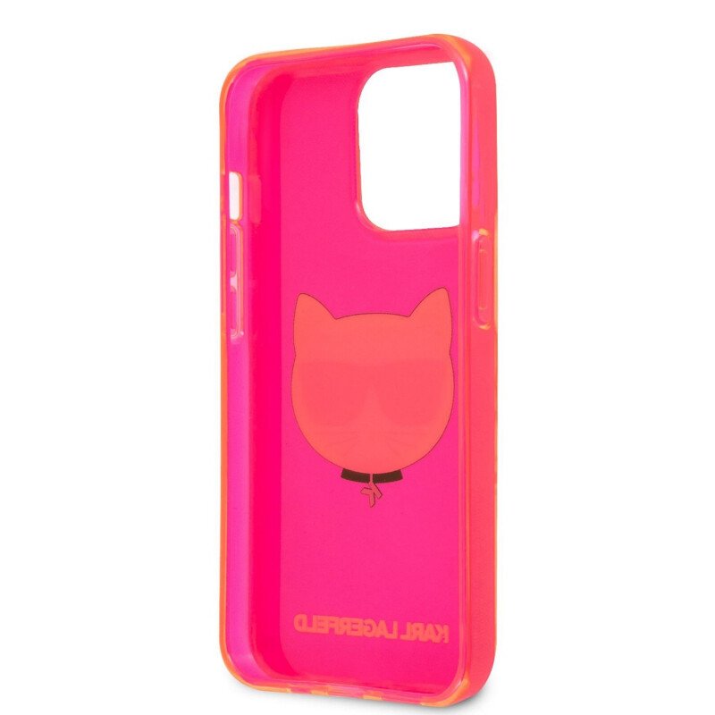 Husa Cover Karl Lagerfeld TPU Choupette Head pentru iPhone 13 Pro Fluo Pink thumb