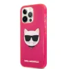 Husa Cover Karl Lagerfeld TPU Choupette Head pentru iPhone 13 Pro Fluo Pink