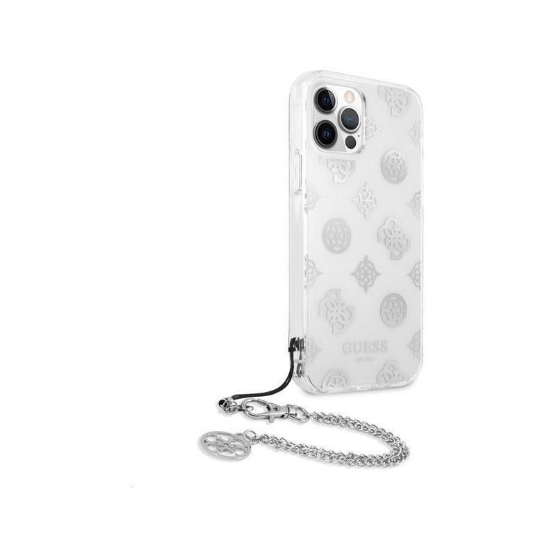 Husa Cover Guess Chain Peony pentru iPhone 12 Pro Max Silver thumb