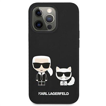 Husa Cover Karl Lagerfeld Choupette Liquid Silicone pentru iPhone 13 Pro Black thumb