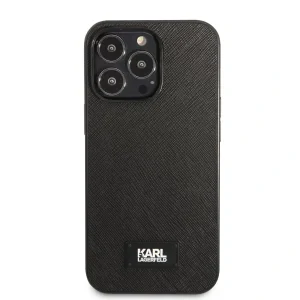 Husa Cover Karl Lagerfeld Saffiano Plaque pentru iPhone 13 Pro Black