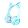 Casti Bluetooth Borofone BH39 Cat Ear Albastru