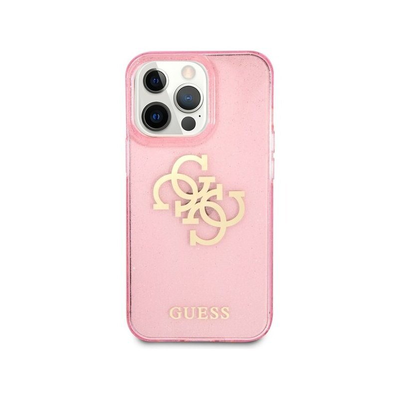 Husa Cover Guess Tpu Big 4G Full Glitter pentru iPhone 13 Pro Max Pink thumb