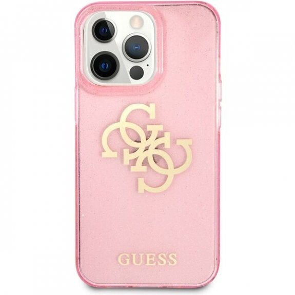 Husa Cover Guess Tpu Big 4G Full Glitter pentru iPhone 13 Pro Max Pink thumb