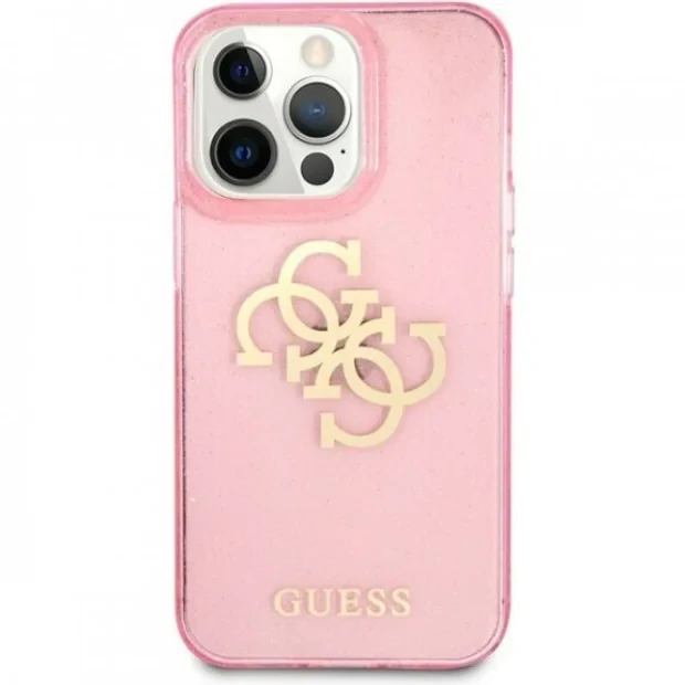 Husa Cover Guess Tpu Big 4G Full Glitter pentru iPhone 13 Pro Max Pink