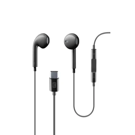 Casti Cellularline cu mufa TypeC Negru