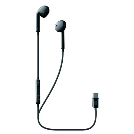 Casti Cellularline cu mufa TypeC Negru