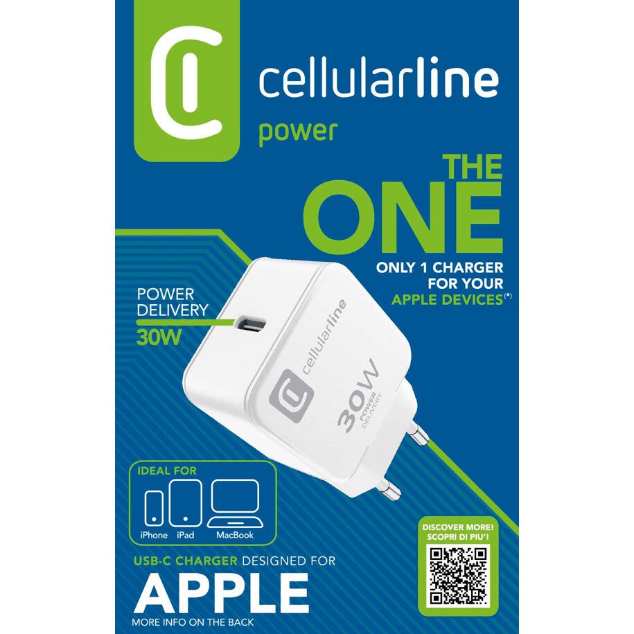 Incarcator Cellularline compatibil Apple Usb-C 30W Alb APPLE thumb