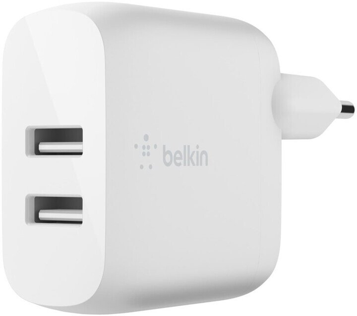 Incarcator Belkin Boost Charge Dual USB-A 24W+USB-A to Micro-USB Alb thumb