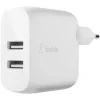 Incarcator Belkin Boost Charge Dual USB-A 24W+USB-A to Micro-USB Alb