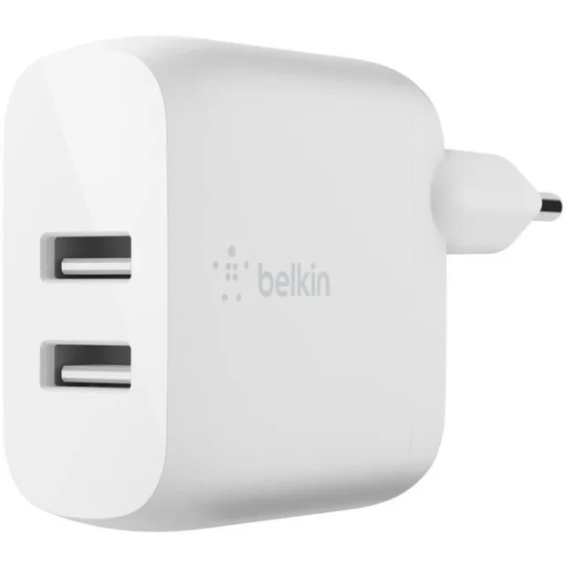 Incarcator Belkin Boost Charge Dual USB-A 24W+USB-A to Micro-USB Alb