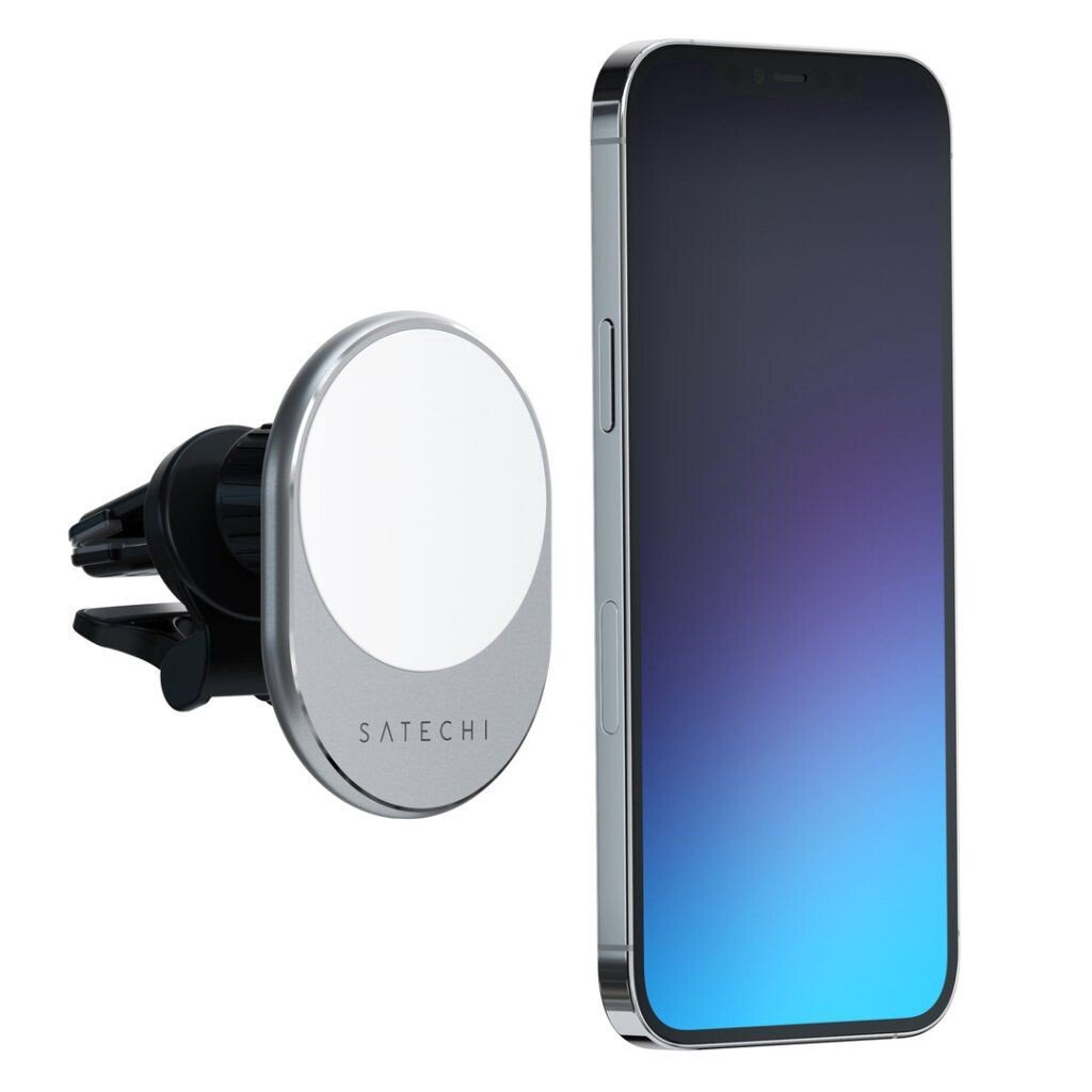 Satechi Magnetic Wireless Car Charger Silver thumb