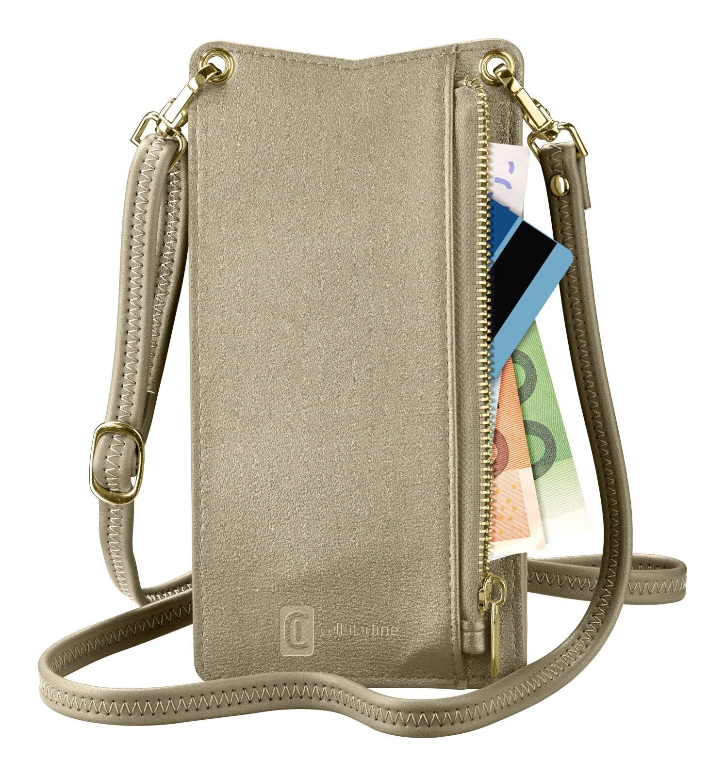 Geanta Universala Cellularline Mini Bag Auriu thumb