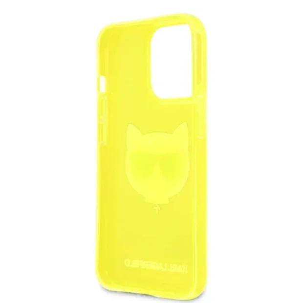 Cover Guess Silicone Choupette Head pentru iPhone 13 Pro Max Yellow
