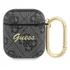 Husa Cover Guess 4G Script PC/PU pentru Airpods 1/2 Gri