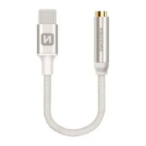 Adaptor Audio Swissten Usb-C la Jack 3.5mm 0.15m Argintiu