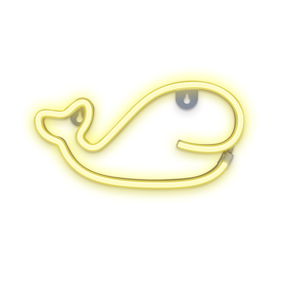 Neon Led Light Whale Warm White Bat+Usb Forever Light thumb