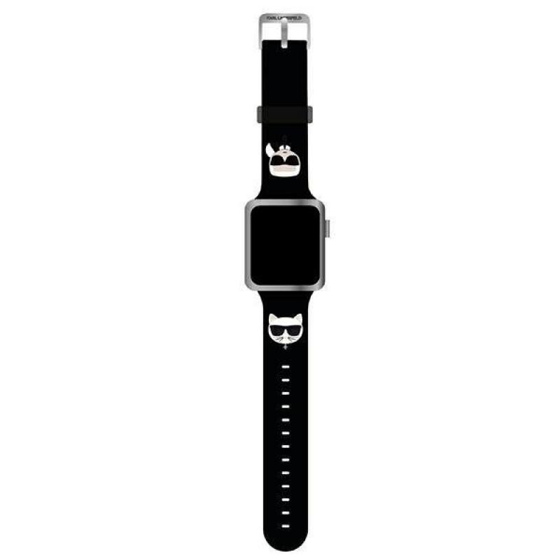 Curea Karl Lagerfeld Choupette and Karlpentru Apple Watch 38/40mm Black thumb