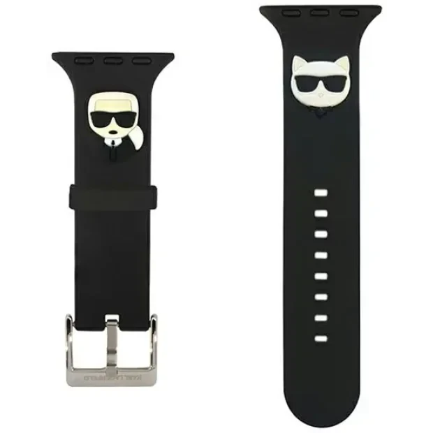 Curea Karl Lagerfeld Choupette and Karlpentru Apple Watch 38/40mm Black