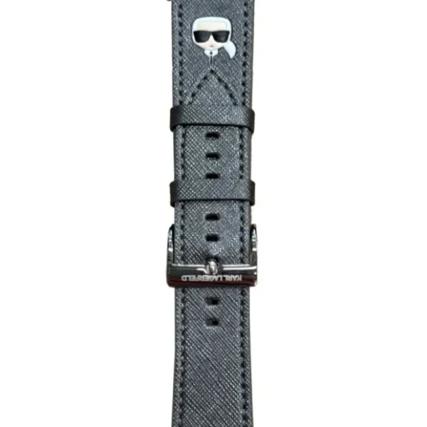 Curea Karl Lagerfeld Karl Head pentru Apple Watch 38/40mm Argintiu