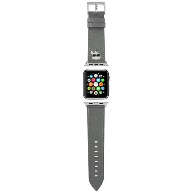 Curea Karl Lagerfeld Karl Head pentru Apple Watch 38/40mm Argintiu