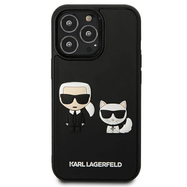 Husa Cover Karl Lagerfeld & Choupette 3D pentru iPhone 13 Pro Max Negru thumb