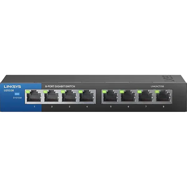 Linksys 8-Port Business Desktop Gigabit Switch GGS108-EU-RTL Negru thumb