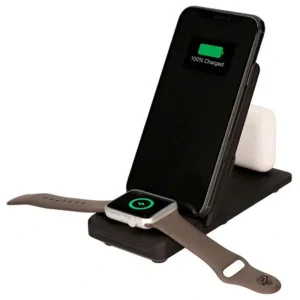 Incarcator Retea Ksix Wireless pentru Apple Watch si Telefon Negru