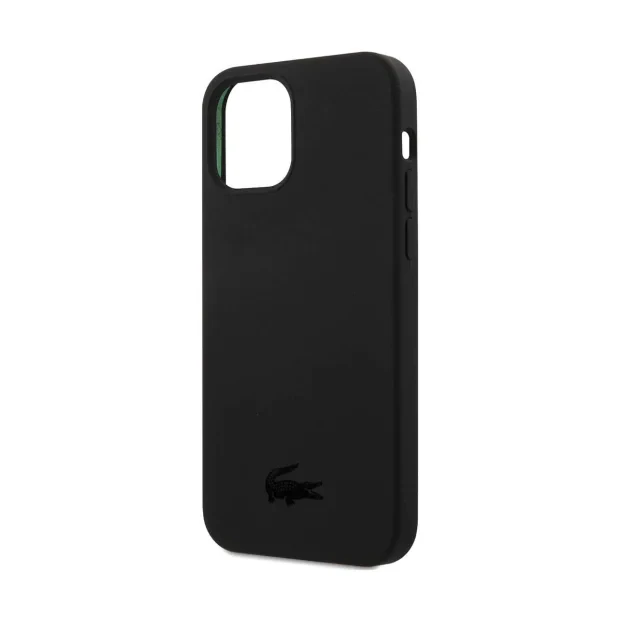 Husa Cover Lacoste Silicon Glossy Printing Logo iPhone 12/12Pro Negru