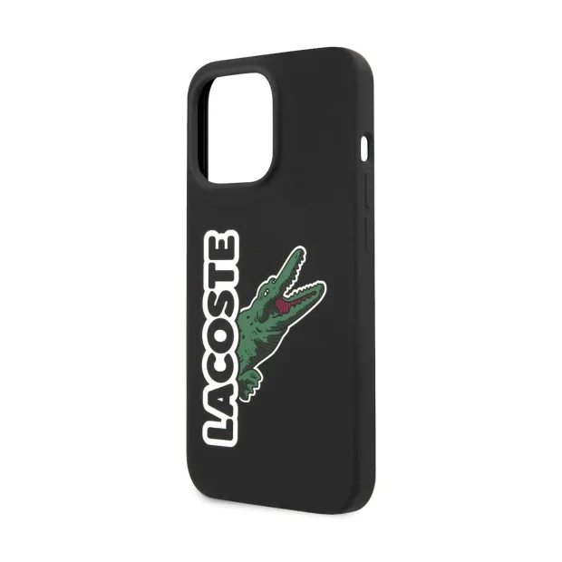 Husa Cover Lacoste Silicon Glossy Printing Logo iPhone 12/12Pro Negru