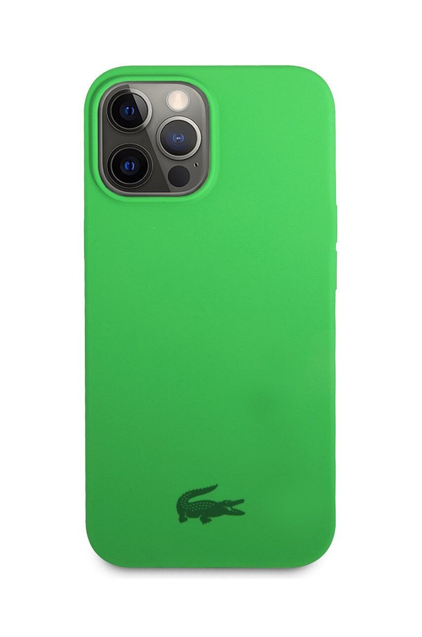 Husa Cover Lacoste Silicon Glossy Printing Logo iPhone 12/12Pro Verde thumb