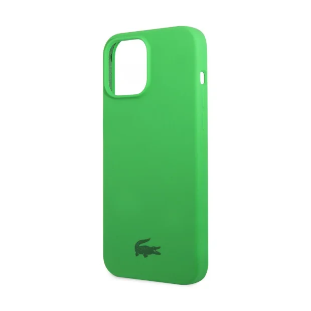 Husa Cover Lacoste Silicon Glossy Printing Logo iPhone 12/12Pro Verde